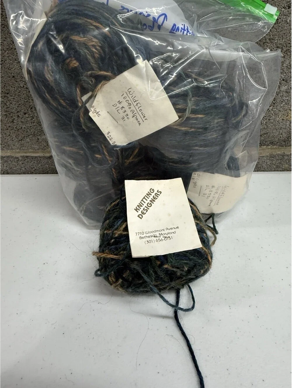 Knitting Designers 100% Alpaca Yarn Shade Wildflower 6 Skein Lot